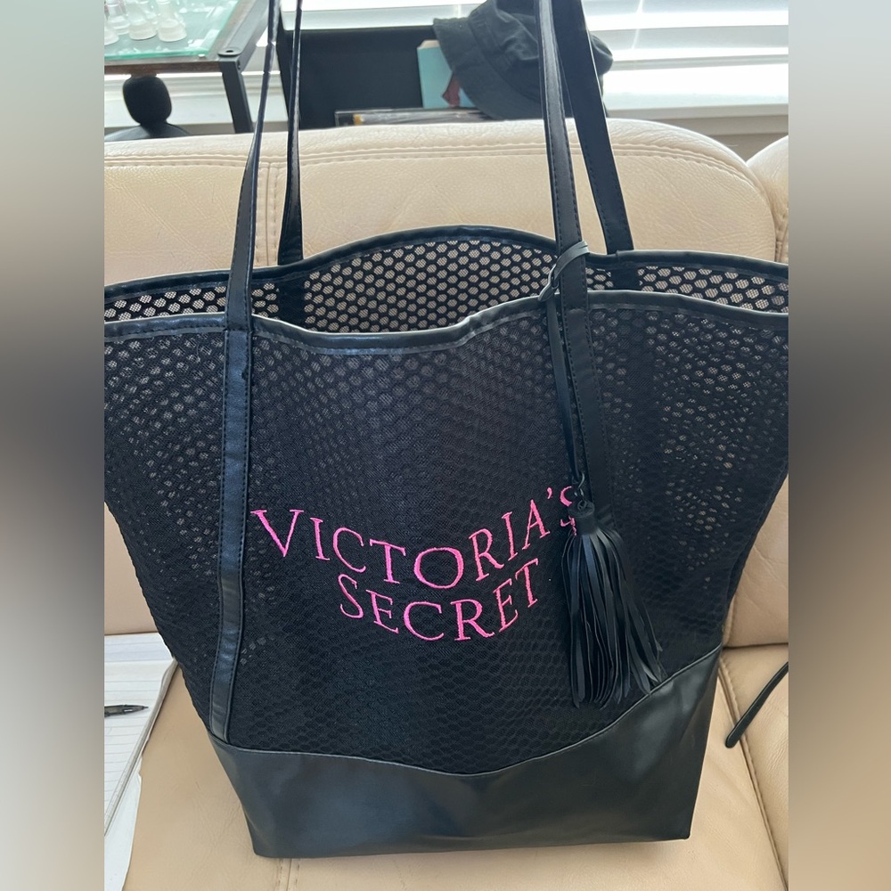 Victoria secret large tote bag/beach bag black